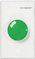 Seco-Larm SD-7217GWQ ENFORCER Non-Illuminated White Push-to-Exit Single-gang White Plate, Plastic face-plate, Fits into standard single-gang box, Green mushroom cap push button, NO/NC contact rated 5A@125VAC, No exposed screws and no "EXIT" or "SALIDA" (SD7217GWQ SD 7217GWQ SD-7217-GWQ)  
