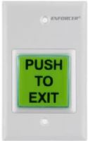 Seco-Larm SD-7223GW-LQ ENFORCER Illuminated Push-to-Exit Wall Plate; White Plastic Case; Large (2" square), illuminated, momentary push button; "PUSH TO EXIT" message can be replaced with "PRESIONE PARA SALIR" message; NO/NC contacts rated 10A@125VAC (SD7223GWLQ SD7223GW-LQ SD-7223GWLQ)  