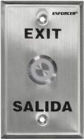 Seco-Larm SD-7275SGEX1Q ENFORCER Vandal-Resistant LED Illuminated Single-gang Push-to-Exit Plate, 2-Color illuminated red/green LED, Stainless-steel face-plate with enhanced vandal resistant design, For standard single-gang or slimline boxes, "EXIT" and "SALIDA" silk-screened on plate, Illuminated vandal-resistant 1" (25mm) push-button switch (SD7275SGEX1Q SD 7275SGEX1Q SD-7275-SGEX1Q)  
