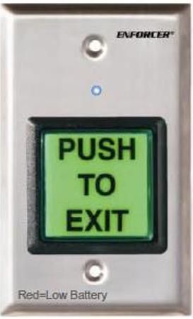 Seco-Larm SD-8201GTPE1Q ENFORCER Wireless RF Request-to-Exit Single-Gang Plate, Green 1-1/2