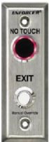 Seco-Larm SD-9163-KSVQ ENFORCER Outdoor No-Touch Request-to-Exit Sensor with English Message and Mechanical Override Button, "NO TOUCH EXIT" printed on plate, Weather-resistant (IP65) for outdoor use, Clean and simple no-touch operation reduces the risk of cross-contamination, Adjustable sensor range up to 4" (10cm), Stainless-steel slimline plate (SD9163KSVQ SD9163-KSVQ SD-9163KSVQ)  