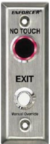Seco-Larm SD-9163-KSVQ ENFORCER Outdoor No-Touch Request-to-Exit Sensor with English Message and Mechanical Override Button, 