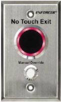 Seco-Larm SD-9263-KSVQ ENFORCER Outdoor No-Touch Request-to-Exit Sensor with English Message and Mechanical Override Button, "NO TOUCH EXIT" printed on plate, Weather-resistant (IP65) for outdoor use, Clean and simple no-touch operation reduces the risk of cross-contamination, Adjustable sensor range up to 4" (10cm), Stainless-steel Single-gang plate (SD9263KSVQ SD9263-KSVQ SD-9263KSVQ)  