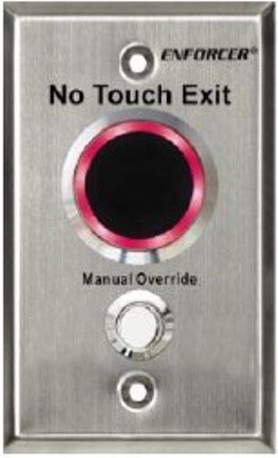 Seco-Larm SD-9263-KSVQ ENFORCER Outdoor No-Touch Request-to-Exit Sensor with English Message and Mechanical Override Button, 