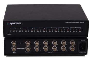 RGBmate SDA 610D Distribution Amplifier, 1-in, 6 out S-Video BNC Connectors DA w.EQ (SDA-610D, SDA610D, SDA 610, SDA610)