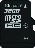Kingston SDC10-32GB Flash Memory Card, 32 GB Storage Capacity, Class 10 SD Speed Class, microSDHC Form Factor, microSDHC to SD adapter Included Memory Adapter, 1 x microSDHC Compatible Slots, UPC 740617183412 (SDC1032GB SDC10-32GB SDC10 32GB) 