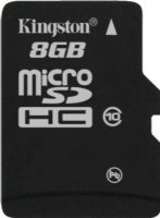 Kingston SDC10/8GB Flash Memory Card, 8 GB Storage Capacity, Class 10 SD Speed Class, microSDHC Form Factor, microSDHC to SD adapter Included Memory Adapter, 1 x microSDHC Compatible Slots, UPC 740617183443 (SDC108GB SDC10-8GB SDC10 8GB) 