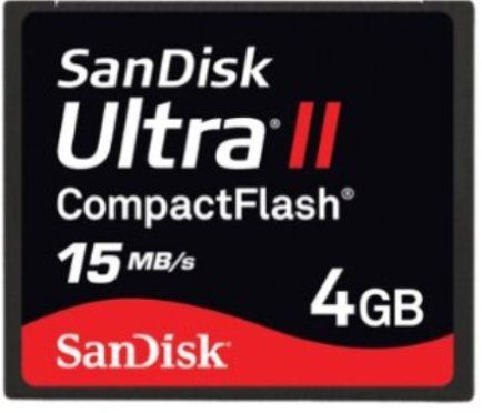 SanDisk SDCFH-004G-A11 model Ultra II 4GB memory card, 4 GB Storage Capacity, Non-specific Compatibility, 10 MB/s (read) 9 MB/s (write) Speed Rating, 1 x CompactFlash Card Compatible Slots (SDCFH 004G A11 SDCFH004GA11 80-56-06809-004G)