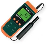 Extech SDL150 Dissolved Oxygen Meter/Datalogger, Records Data on an SD Card in Excel Format; Dual backlit display of Oxygen Concentration and Temperature; Measures dissolved oxygen from 0 to 20.0mg/L and 0 to 100.0 percent oxygen plus temperature from 32 to 122 degrees fahrenheit; Automatic Temperature Compensation from 32 to 122 degrees fahrenheit via temperature probe sensor built into polarographic type oxygen probe; UPC: 793950431504 (EXTECHSDL150 EXTECH SDL150 DATALOGGER) 
