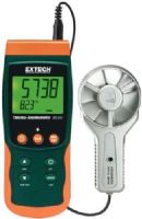 Extech SDL300 Metal Vane Thermo-Anemometer/Datalogger, Metal Vane withstands temperatures to 158°F (70°C) and air velocity to 6900ft/min; Datalogger date/time stamps and stores readings on an SD card in Excel format for easy transfer to a PC; Adjustable data sampling rate 1 to 3600 seconds; Stores 99 readings manually and 20M readings via 2G SD card; UPC 793950433010 (SDL-300 SDL 300 SD-L300) 
