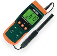 Extech SDL500 Hygro-Thermometer/Datalogger; Relative Humidity, Temperature, Dew Point, and Wet Bulb measurement; Datalogger date/time stamps and stores readings on an SD card in Excel format for easy transfer to a PC; Adjustable data sampling rate 1 to 3600 seconds; Stores 99 readings manually and 20M readings via 2G SD card; UPC 793950435014 (SDL-500 SDL 500 SD-L500) 