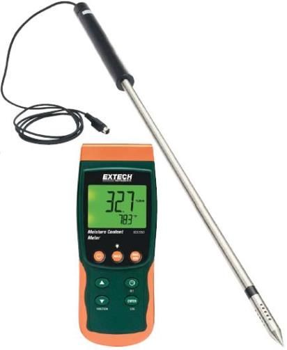 Extech SDL550-NIST Moisture Content Meter/Datalogger with Certificate of Calibration Traceable to NIST; 23.7