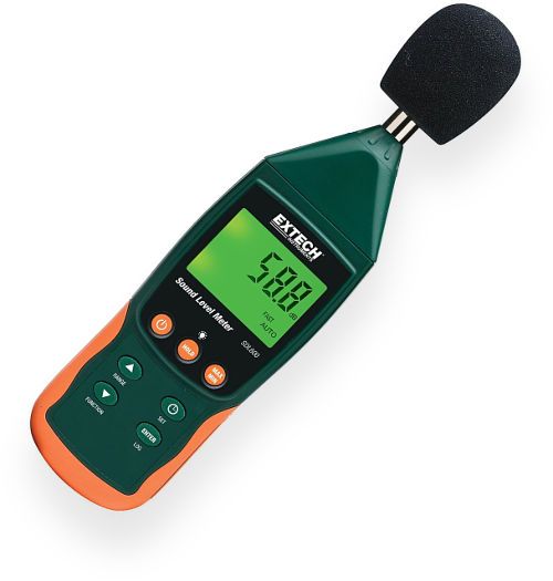 Extech SDL600 Sound Level Meter/Datalogger, Records Data on an SD card in Excel Format with NIST Certificate; High accuracy a1.4dB meets ANSI and IEC 61672-1 Type 2 standards; 30 to 130dB measurement range; Auto or Manual ranging; AC analog output for connection to an analyzer or recorder; Large backlit LCD display; Stores 99 readings manually and 20M readings via 2G SD card; Dimensions: 793950436028 (EXTECHSDL600NIST EXTECH SDL600-NIST DATALOGGER)
