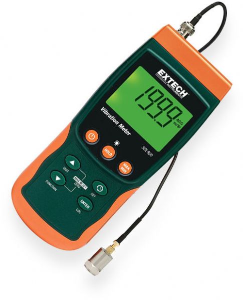 Extech SDL800 Vibration Meter/Datalogger; Remote vibration sensor with magnetic adapter on 47.2