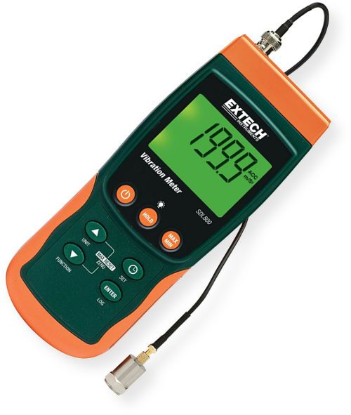 Extech SDL800-NIST Vibration Meter Datalogger; NIST compliance; Remote vibration sensor with magnetic adapter on 47.2