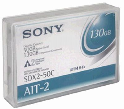 Sony SDX2-50C Re-Certified AIT-2 Data Cartridge-8mm, Memory Chip: 64k, 230m, 50-130GB Data Capacity (SDX250C SD-X250C SDX2-50 SDX250)