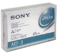 Sony SDX3-100C AIT Advanced Intelligent Tape, 100GB native 260GB compressed capacity, 230 m - 754 feet long (SDX3100C SD-X3100C SDX3-100 SDX-3100C SDX3100) 