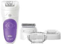 Braun SE5541 Silk-epil 5 Wet and Dry Epilator; Epilation for up to 4 weeks of smooth skin; 28 MicroGrip tweezers remove hair; Anti-slip grip; Speed Personalization; High frequency massage system stimulates the skin for a more comfortable experience; 1 Hour Full Charging Time Provides Up To 30 Mins. Running Time; UPC 069055871386 (SE-5541 SE 5541) 