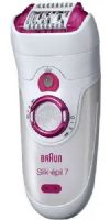 Braun SE7521 Silk-épil 7 7-521 Wet & Dry Cordless Epilator, White/Lilac, Close-Grip Technology, 40 specially designed tweezers catch hair as short as 0.5 mm for superior efficiency, High Frequency Massage system, Pivoting Head, SoftLift Tips effectively lift even flat-lying hair and help guide them to the tweezers for removal, UPC 069055875568 (SE-7521 SE 7521) 