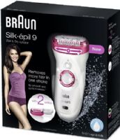 Braun SE9521 Silk-epil 9 Wet & Dry Epilator, Wet & Dry Usage, Skin Contour Adaptation, High Frequency Massage System, MicroGrip Tweezer Technology, Speed Personalization, Cordless Operation, 1 Hour Full Charging Time Provides Up To 40 Mins. Running Time, Ergonomic Angle, UPC 069055870921 (SE-9521 SE 9521) 