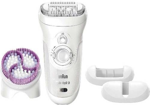 Braun SE9941 Silk-epil 9 Wet & Dry Cordless Epilator & Exfoliation System, High Frequency Massage System, MicroGrip Tweezer Technology, High Density Brush, Sonic Exfoliation Technology, 40% Wider Epilation Head, 2 Speeds, Pore Deep Cleansing, Cordless Operation, 1 Hour Full Charging Time, Provides Up To 40 Mins. Running Time, UPC 069055870969 (SE-9941 SE 9941)