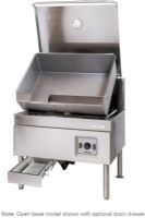 Cleveland SEM-30-TR DuraPan Electric Modular Base Tilt Skillet - 30 Gallons, 60 Hertz, Hinged Cover Type, Power Tilt Features, Floor Model Installation Type, NSF Listed, Electric Power Type, Tilting Style, 100 - 450 Degrees F Temperature Range, Skillets, 32" Cooking Surface Width, 23.50" Cooking Surface Depth, Spring-assisted, vented cover; modular base, Temperature range of 100-450 degrees Fahrenheit, 14.4 kW heating element provides even heating (SEM-30-TR SEM 30 TR SEM30TR) 