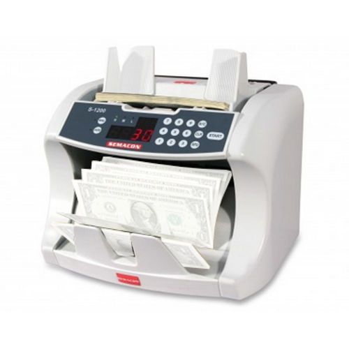 Semacon S-1200-PLM Series Heavy-Duty, Premium-Bank-Grade Currency Counter without Counterfeit Detection, Gray; UPC 715727572814 (SEMACON S-1200-PLM SEMACON S1200-PLM SEMACON-S-1200-PLM SEMACON-S1200-PLM SEMACON/S/1200/PLM SEMACONS1200-PLM)