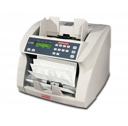 Semacon S-1600-PLM Series Heavy-Duty, Premium-Bank-Grade Currency Counter with Optional Counterfeit Detection, White and Gray; UPC 715727572784 (SEMACON S-1600-PLM  SEMACON S1600 PLM  SEMACON-S-1600-PLM SEMACON-S1600-PLM SEMACON/S/1600/PLM SEMACONS1600PLM)