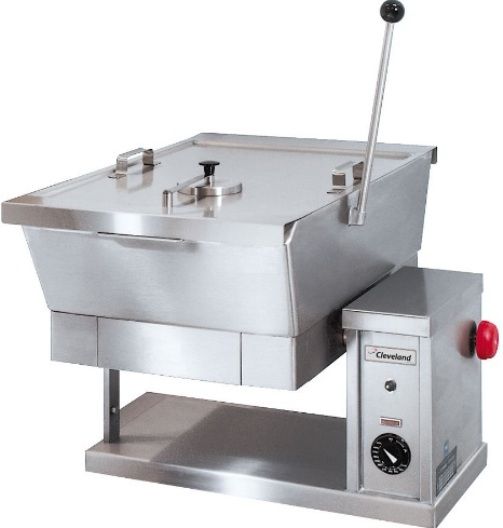 Cleveland SET-10 Electric Countertop Tilt Skillet - 10 Gallons, 60 Hertz, 10 Gallons Capacity, Removable Cover, Manual Tilt Features, Countertop Installation, Electric Power Type, Tilting Style, Skillets, Lift-off cover with adjustable vent, All stainless steel construction, Sanitary base for tabletop installation, Rapid heat-up and even heat distribution, Temperature range of 190-440 degrees Fahrenheit (SET-10 SET 10 SET10)