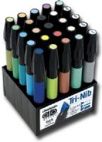 Chartpak SETK AD, Marker 25-Color Art Director Set; Non-toxic, solvent-based markers do not streak or feather and are ideal for artistic use on traditional and non-traditional surfaces such as paper, acrylics, ceramics, and more; Colors subject to change; Dimensions 6" x 4" x 4"; Weight 1.88 Lbs; UPC 141730299668 (CHARTPAKSETK CHARTPAK SETK CHARTPAK-SETK)  