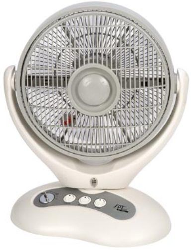 Sunpentown SF-1041 Oscillating Box Fan with Ionizer, 3 fan speeds, Negative Ionizer (output: 2.35*1,000 = 2,350/second), Head oscillation, Louver rotation, 9-Inch fan blade, Head adjustable up and down, ETL listed (SF1041 SF 1041)