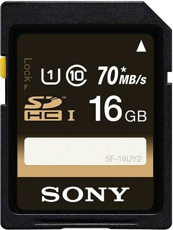 Sony SF16UY2/TQ UHS-I SDHC High Speed 16GB Memory Card (Class 10); Maximum Data Transfer Rates of Up to 70 MB/s; Downloadable File Rescue Software; Include waterproof, dust-proof, temperature proof, and both UV and Static guards; UPC 027242890732 (SF16UY2TQ SF16UY2 TQ SF16UY2-TQ SF-16UY2/TQ)