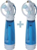 Sunpentown SF-241WM Personal Hand-Held Misting Fan (Set of 2), 67.8 CFM, Child proof blades, Refreshingly powerful, Ultra fine continuous mist, Protective shroud to keep blade from damaged, The mist is delivered in front of the blade vs. behind it, Carabineer for easy carrying, 2.75" Base diameter, 12" Height, Easy to push mist button, Sliding on/off switch, UPC 876840006881 (SF241WM SF 241WM SF-241W SF-241) 