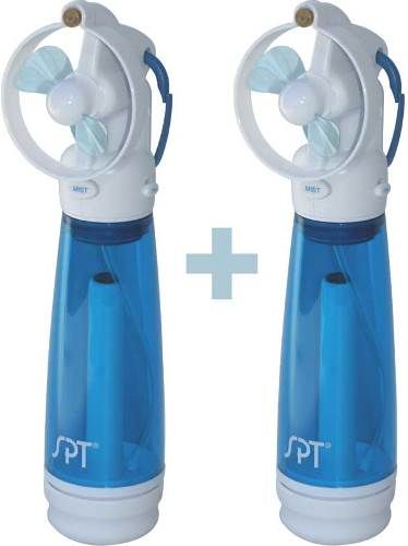 Sunpentown SF-241WM Personal Hand-Held Misting Fan (Set of 2), 67.8 CFM, Child proof blades, Refreshingly powerful, Ultra fine continuous mist, Protective shroud to keep blade from damaged, The mist is delivered in front of the blade vs. behind it, Carabineer for easy carrying, 2.75
