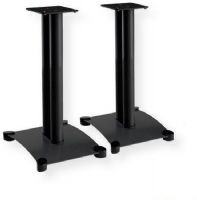 Sanus Furniture SF30B 30" Steel Series Bookshelf Speaker Stand Pair; Black;  Adjustable carpet spikes; Includes brass isolation studs; Heavy weight base; Bolt mounting secures your speaker to the stand; Conceal unsightly cables; This product is sold as a pair; UPC 793795523525 (SF30B  SF30-B  SF30BSTAND SF30B-STAND SF30BSANUS SF30B-SANUS) 