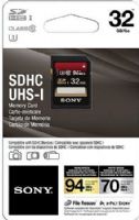 Sony SF32UX2/TQ High Speed UHS-I SDHC U3 Class 10 32GB Memory Card, 94 MB/s Maximum Read Speed, 70 MB/s Maximum Write Speed, Water/Temp/Dust/UV/Static Proof, Supports 4K Video Shooting, Downloadable File Rescue Software, UPC 027242284715 (SF32UX2TQ SF32UX2-TQ SF-32UX2/TQ SF32-UX2/TQ) 