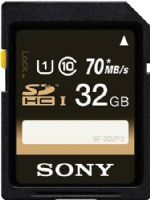 Sony SF32UY2/TQ UHS-I SDHC High Speed 32GB Memory Card (Class 10); Maximum Data Transfer Rates of Up to 70 MB/s; Downloadable File Rescue Software; Include waterproof, dust-proof, temperature proof, and both UV and Static guards; UPC 027242890749 (SF32UY2TQ SF32UY2 TQ SF32UY2-TQ SF-32UY2/TQ) 