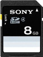 Sony SF8N4/TQMN Class 4 8GB SDHC Memory Card, 7.3GB Usable Capacity, File Rescue to Recover Damaged Files, Up to 15MB/s Transfer Speed, 4-bit Parallel Interface, Dimensions (WxHxD) 0.94" x 1.26" x 0.08", Weight 0.07 oz, UPC 027242864610 (SF8N4TQMN SF8N4-TQMN SF8N4 TQMN) 