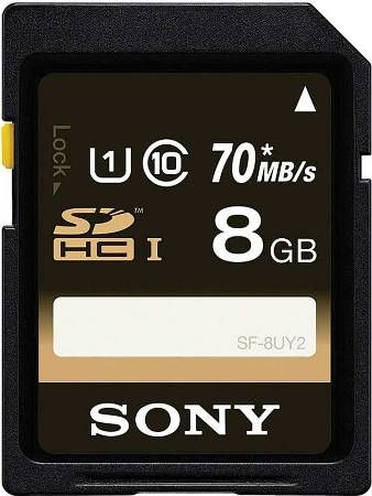 Sony SF8UY2/TQ UHS-I SDHC High Speed 8GB Memory Card (Class 10); Maximum Data Transfer Rates of Up to 70 MB/s; Downloadable File Rescue Software; Include waterproof, dust-proof, temperature proof, and both UV and Static guards; UPC 027242890725 (SF8UY2TQ SF8UY2 TQ SF8UY2-TQ SF-8UY2/TQ)