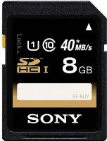 Sony SF8UY/TQMN Class 10 8GB SDHC UHS-1 Memory Card, Up to 40MB/s transfer speed, Compatible with multiple SDHC/SDXC hardware devices, Recommended for DSLR Cameras and Full HD Camcorders, File rescue downloadable software helps recover photos and video that have been accidently deleted or damaged, UPC 027242864221 (SF8UYTQMN SF8UY-TQMN SF8UY TQMN) 