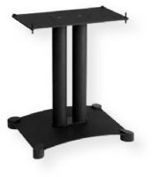 Sanus Furniture SFC18 18" Steel Series Center Chanel Speaker Stand; Black; Heavy gauge steel construction; Acoustic properties tested in anechoic chamber; Adjustable carpet spikes; Isolate vibrations with resonance damping rings; Includes brass isolation studs; UPC 793795523556 (SFC18 SFC-18 SFC18STAND SFC18-STAND SFC18SANUS SFC18-SANUS)  