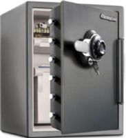 SentrySafe SFW205DPB Steel Fire and Water Resistant Safe with Dual Combination and Key Lock, 2.05 Cubic foot Capacity, 1.6" Wall Thickness, 3.6" Door Thickness, 19.6" H x 14.8" W x 11.9" D Interior, Waterproof, 6 large 1" bolts are 60% bigger than traditional safes, Dual combination lock and key increases security, 23.8" H x 19.3" W x 18.6" D Overall, UPC 049074021795  (SFW205DPB SFW-205-DPB SFW 205 DPB) 