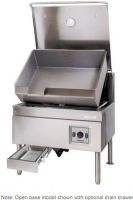 Cleveland SGM-30-TR DuraPan Gas Modular Base Tilt Skillet, 30 Gallons Capacity, 60 Hertz, 1 Phase, 91,000 BTU, Hinged Cover, Power Tilt Features, 3/4" Gas Inlet Size, Floor Model Installation, Gas Power Type, Tilting Style, Skillets, 32" Cooking Surface Width, 23.50" Cooking Surface Depth, Spring-assisted, vented cover; modular base, Power tilt for easy pouring, Temperature range of 100-450 degrees Fahrenheit (SGM-30-TR SGM 30 TR SGM30TR) 