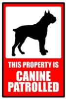 SVAT Electronics SGN200 Aluminum CANINE PATROLLED Sign With Reflective Coating, Size 12" x 18"  (SGN200, SGN 200, SGN-200) 