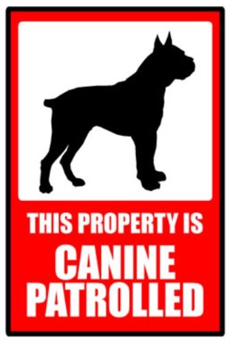 SVAT Electronics SGN200 Aluminum CANINE PATROLLED Sign With Reflective Coating, Size 12