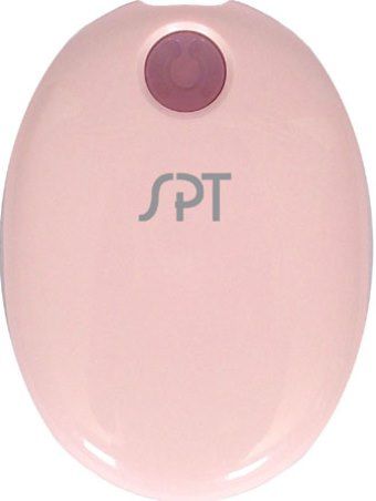 Sunpentown SH-113FP Rechargeable Portable Hand Warmer, Pink, Approximately 7~10 hours of heating time, High and Low heat settings, Heat temperature range 100~113F, Operating temp range 14~113F, Charge time approximately 5 hours, Li-batteries are rechargeable up to 500 times, Light indicator, AC charger or USB power, UPC 876840004030 (SH113FP SH 113FP SH-113F SH-113)
