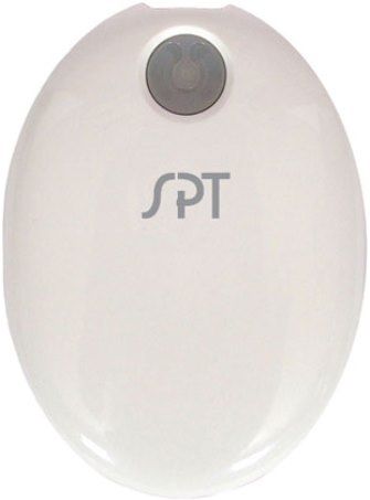 Sunpentown SH-113FW Rechargeable Portable Hand Warmer, White, Approximately 7~10 hours of heating time, High and Low heat settings, Heat temperature range 100~113F, Operating temp range 14~113F, Charge time approximately 5 hours, Li-batteries are rechargeable up to 500 times, Light indicator, AC charger or USB power, UPC 876840004054 (SH113FW SH 113FW SH-113F SH-113)