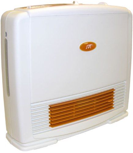 Sunpentown SH-1505 Ceramic Heater with Thermostat & Humidifier, Water tank capacity 0.5 L, Built in humidifier, Adjustable thermostat, Thermal cut-off switch, Overheat protection, Tip over switch, Heat flow settings (High or Low heat only / High or Low heat with humidifier), Easy to use control dials (SH1505 SH 1505)