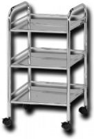 Alvin SH3CH Storage Cart 3-Shelf Chrome, Chrome plated finish, Side and rear shelf rails keep contents from falling off the edge, 14.5" wide x 12" long all configurations have the same size shelf, 8.5" vertical space between shelves, Dimensions 29.13" x 13.19" x 3.15", Weight 8.82 lbs, UPC 088354960102 (ALVINSH3CH ALVIN SH3CH ALVIN-SH3CH) 