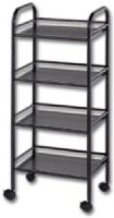 Alvin SH4BK Storage Cart 4-Shelf Black, Matte powder-coated black finish, Side and rear shelf rails keep contents from falling off the edge, Shelf: 14.5" wide x 12" long, Vertical space between shelves: 8.5", Overall assembled dimensions: 12"d x 14.5"w x 29.75"h, Dimensions 38.39" x 13.19" x 3.15", Weight 12.13 lbs, UPC 088354960119 (ALVINSH4BK ALVIN SH4BK SH4 BK SH 4BK ALVIN-AH4BK SH4-BK SH-4BK)  